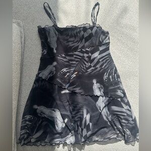 Urban Outfitters Black/grey Minidress